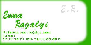 emma ragalyi business card